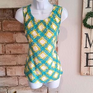 Banana Republic Print Sleeveless Top